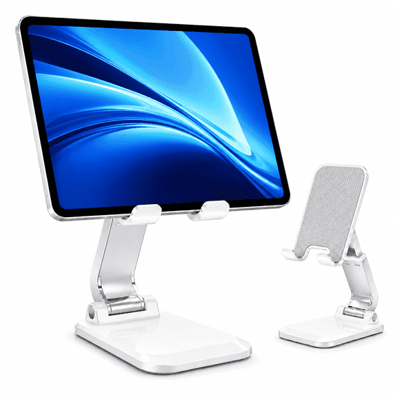 Tablet Stand for Desk, Adjustable, White