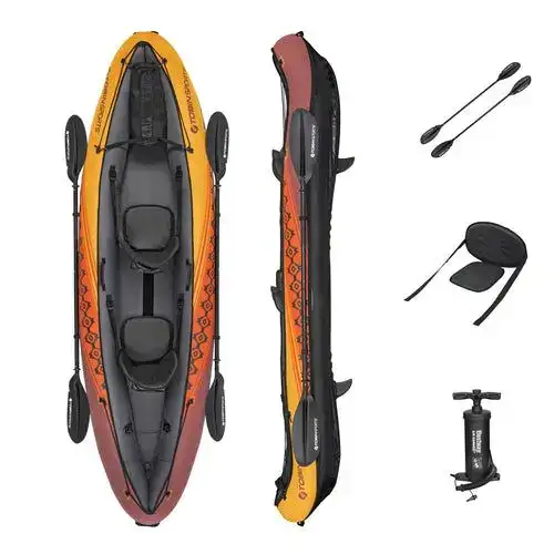 Tobin Sports Wavebreak Inflatable 2-Person Kayak - Complete with Pump and Patch Kit