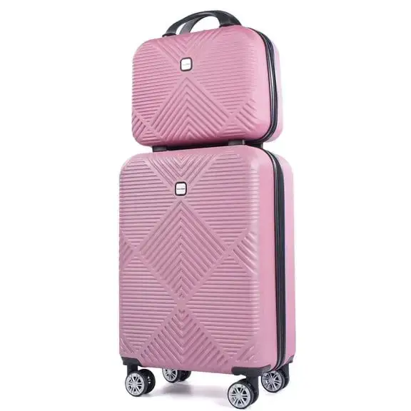 Tripcomp Luggage Sets 2 Piece Suitcase Set (14/20) Hardside, Pink