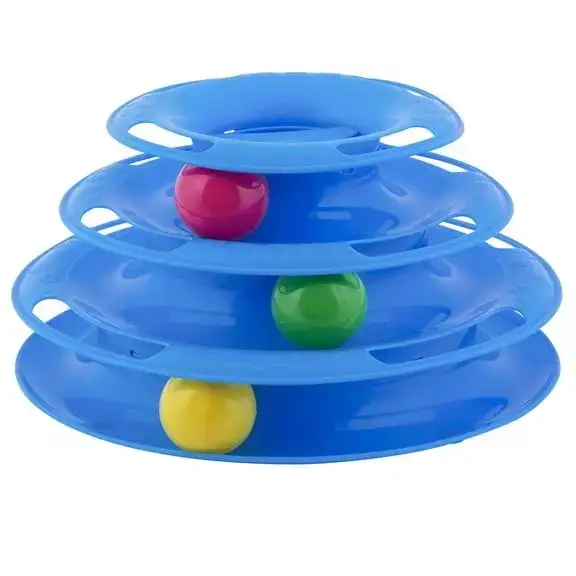 Vibrant Life Triple Chase 3-Tier Tower Interactive Ball Toy for Cats and Kittens