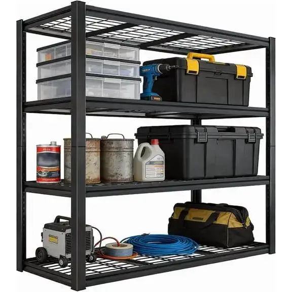 WORKPRO 7200lbs 68" Ultra Wide 4-Tier Metal Garage Storage Shelves, Heavy Duty Adjustable Storage Rack for Basement, Warehouse, Workshop