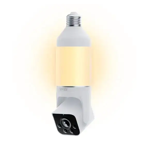Wyze Bulb Cam 2K Outdoor Light Bulb Security Camera, 800 Lumen E26