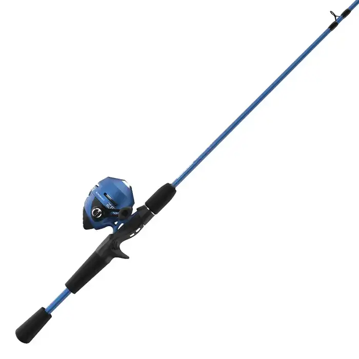 Zebco Slingshot Spincast Reel and Fishing Rod Combo, 5-Foot 6-Inch 2-Piece Fishing Pole, Size 30 Reel, Right-Hand Retrieve